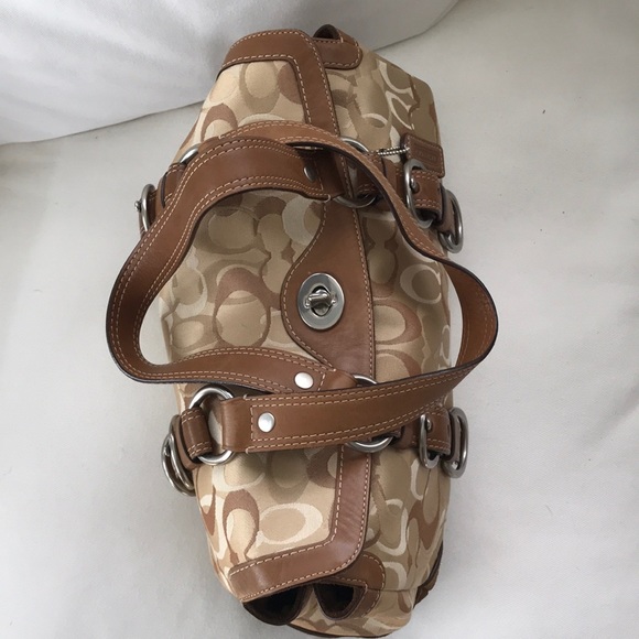 EUC Coach signature brown handbag - Picture 3 of 13